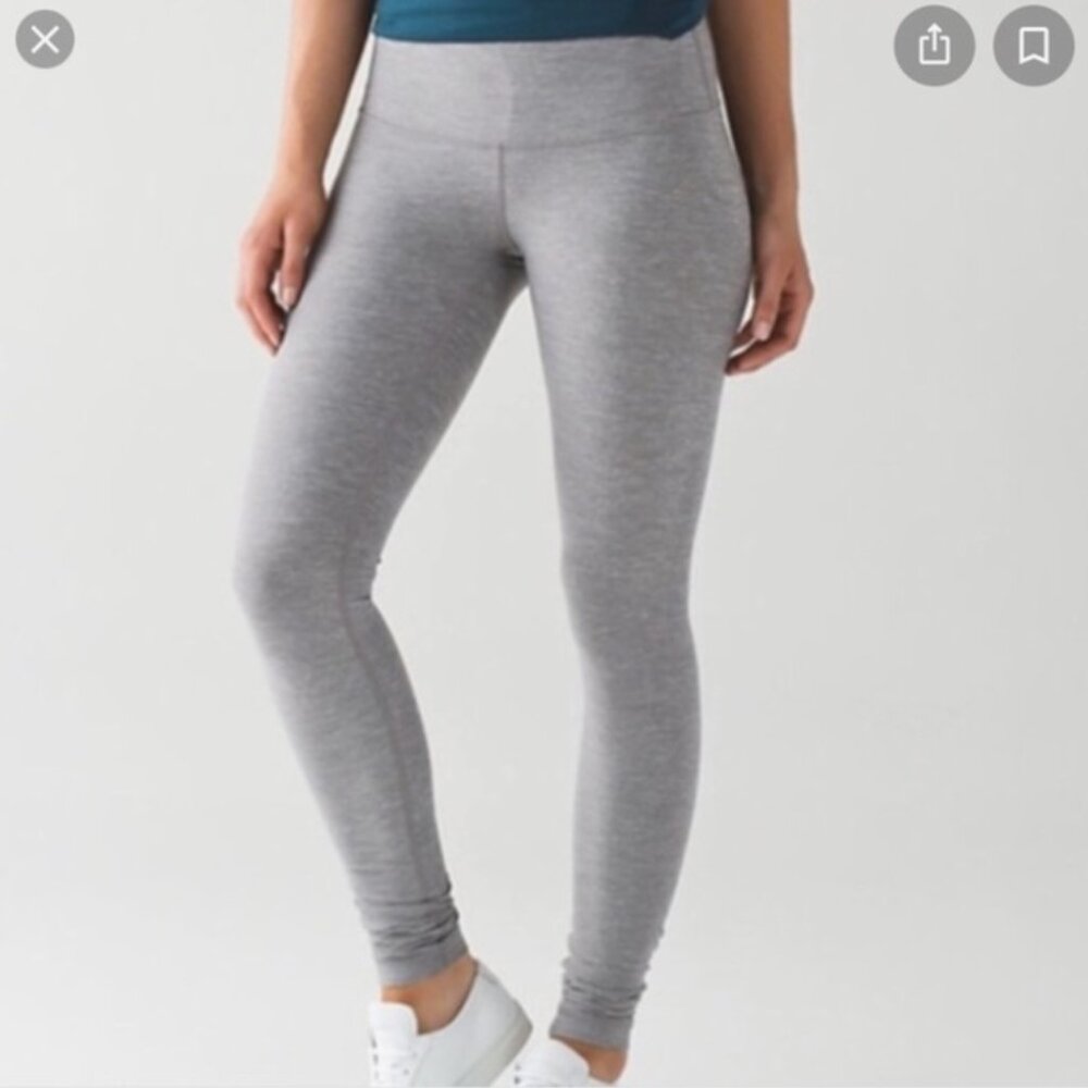 Lululemon Wunder Under Grey Legging Size 6